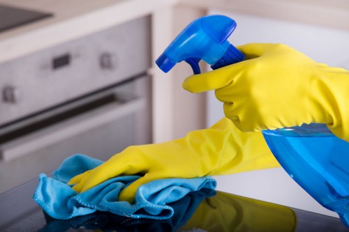 Detailed carpet cleaning treatment for a busy room