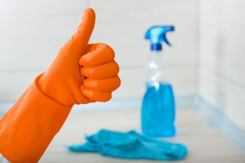 Professional home cleaning tasks in an E17 property