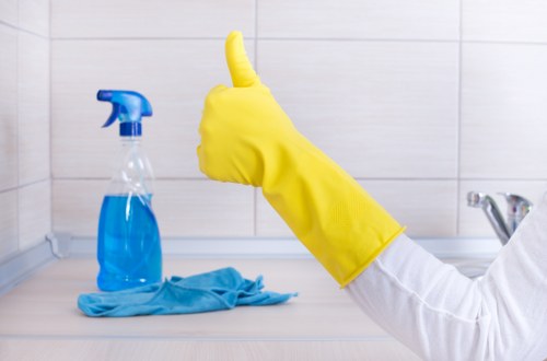 Specialist cleaning equipment used on hard floors in E17
