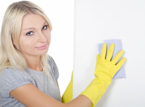 Manager reviewing details of a carpet cleaning complaint